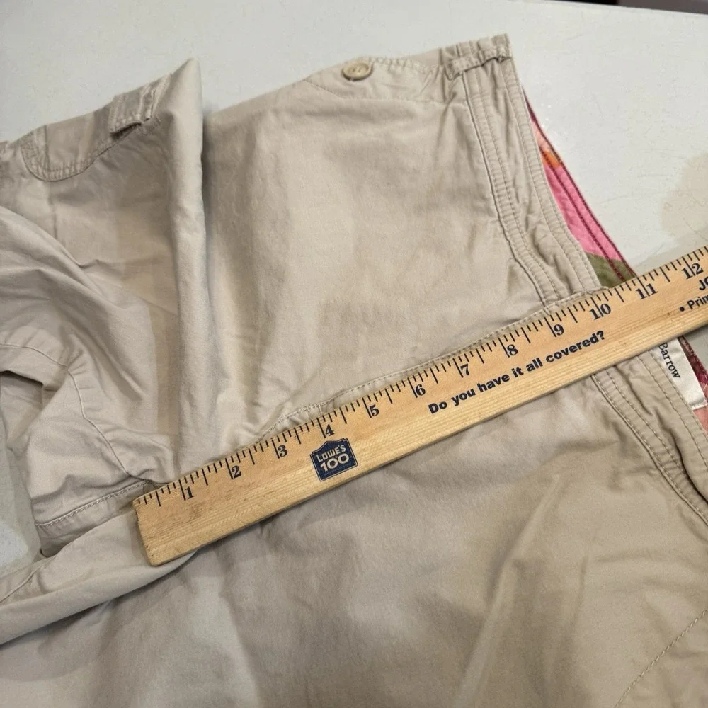 Croft & Barrow‎ Womens Khaki Classic Fit Stretch Chino Shorts Size 16 Tan Cotton